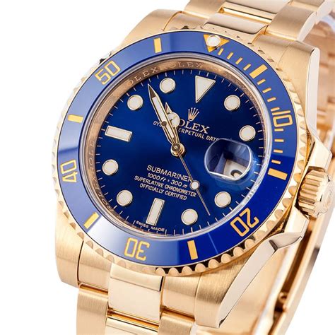 rolex gold watch submariner|rolex submariner automatic 18k gold.